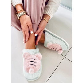 PA1 Papuci dama Pearl Mint verde roz 1