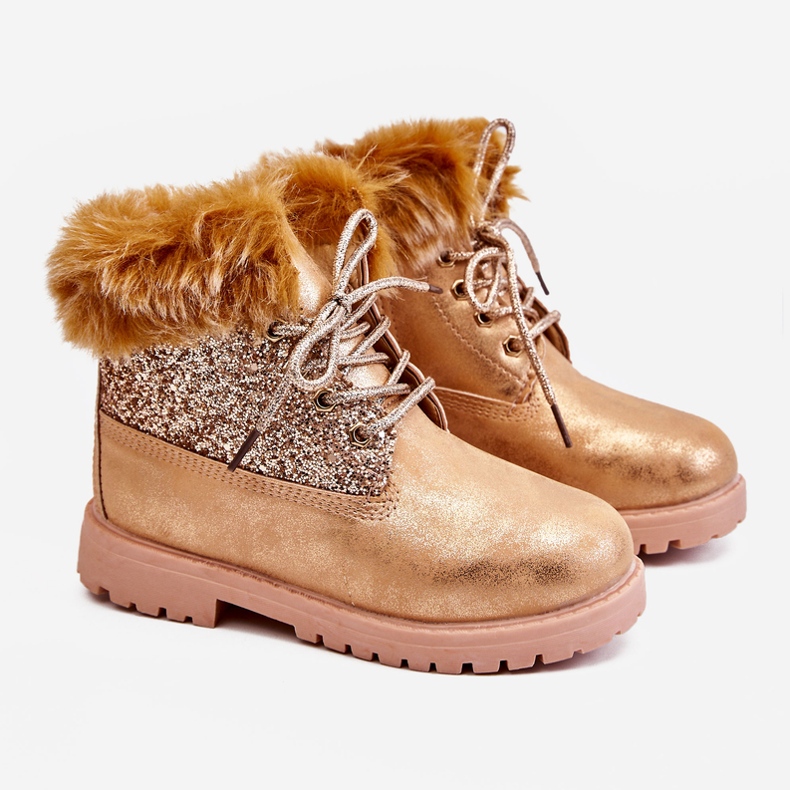 FR1 Cizme Glossy Trapper Copii Warm Golden Brema de aur 2 FR1 Cizme Glossy Trapper Copii Warm Golden Brema de aur 2