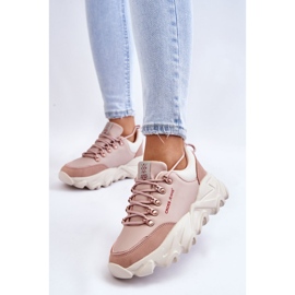 Pantofi de damă cu platformă Cross Jeans KK2R4072C Nud roz 2