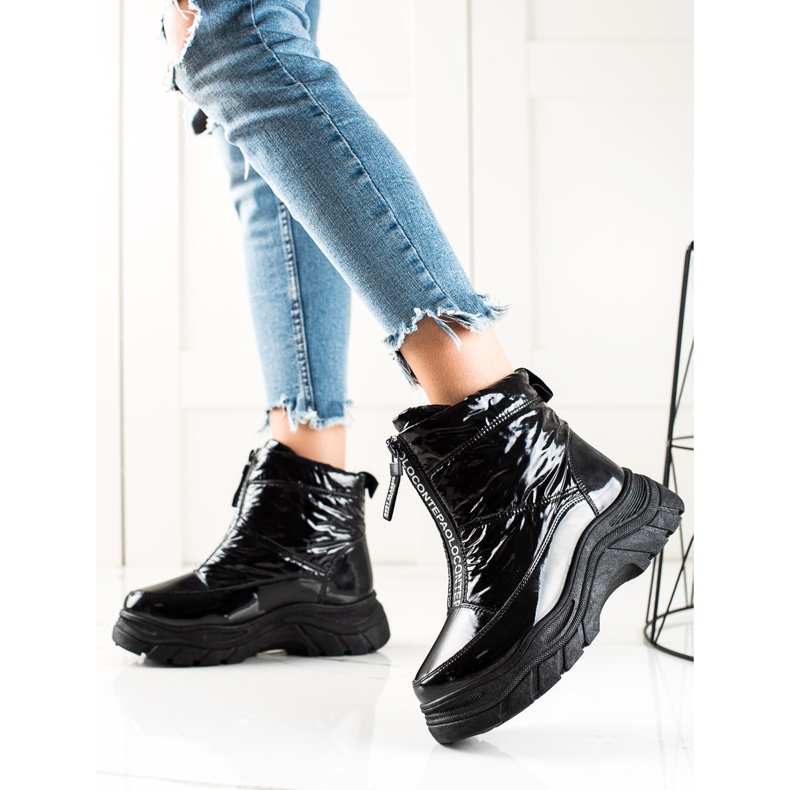 Ghete de zăpadă pe platforma VINCEZA negru 1