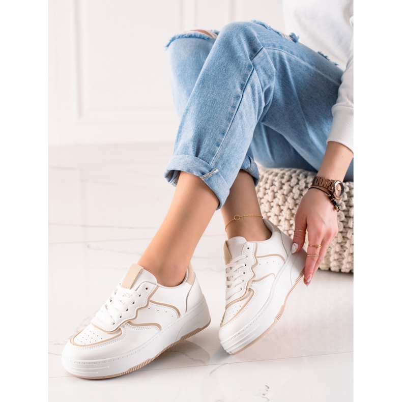 Weide Pantofi comozi casual alb 1