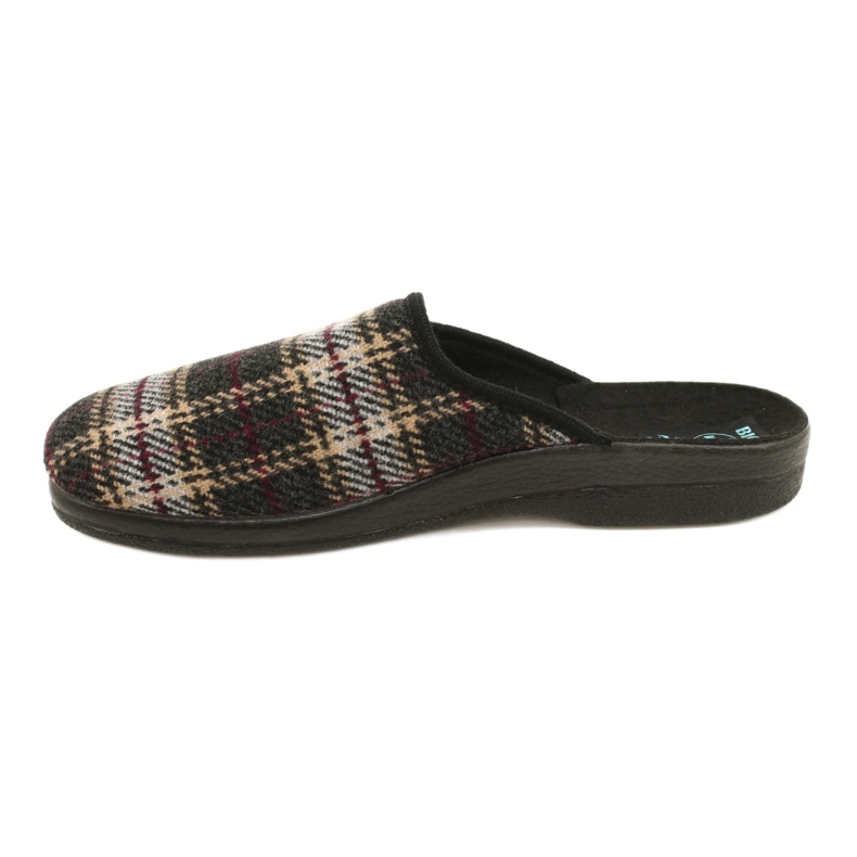 Papuci pentru bărbați Adanex în carouri 27671 bej negru multicolor 2 Papuci pentru bărbați Adanex în carouri 27671 bej negru multicolor 2