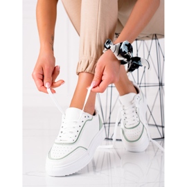 SHELOVET Adidași Cu Inserție Verde alb 1 SHELOVET Adidași Cu Inserție Verde alb 1