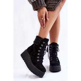Cizme cu pană din piele intoarsa de dama Neagra Meniko negru 1 Cizme cu pană din piele intoarsa de dama Neagra Meniko negru 1