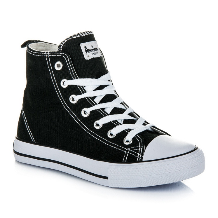 American Club Adidași de damă deasupra gleznei negru 1