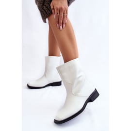 PA1 Cizme de damă calde cu slip-on alb Calan 2