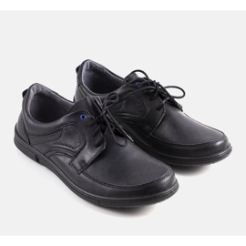 Lukio pantofi negri pentru bărbați negru 1