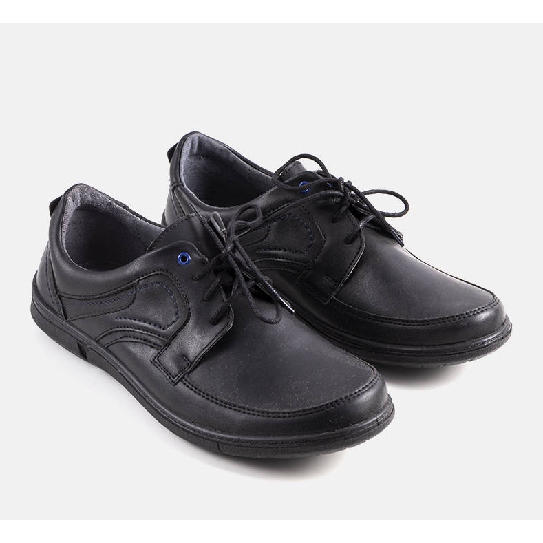 Lukio pantofi negri pentru bărbați negru 1