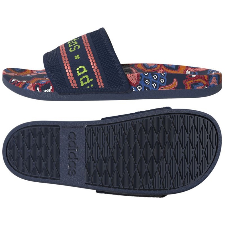 Papuci Adidas Adilette Comfort W GV7086 roșu albastru marin roz verde 1