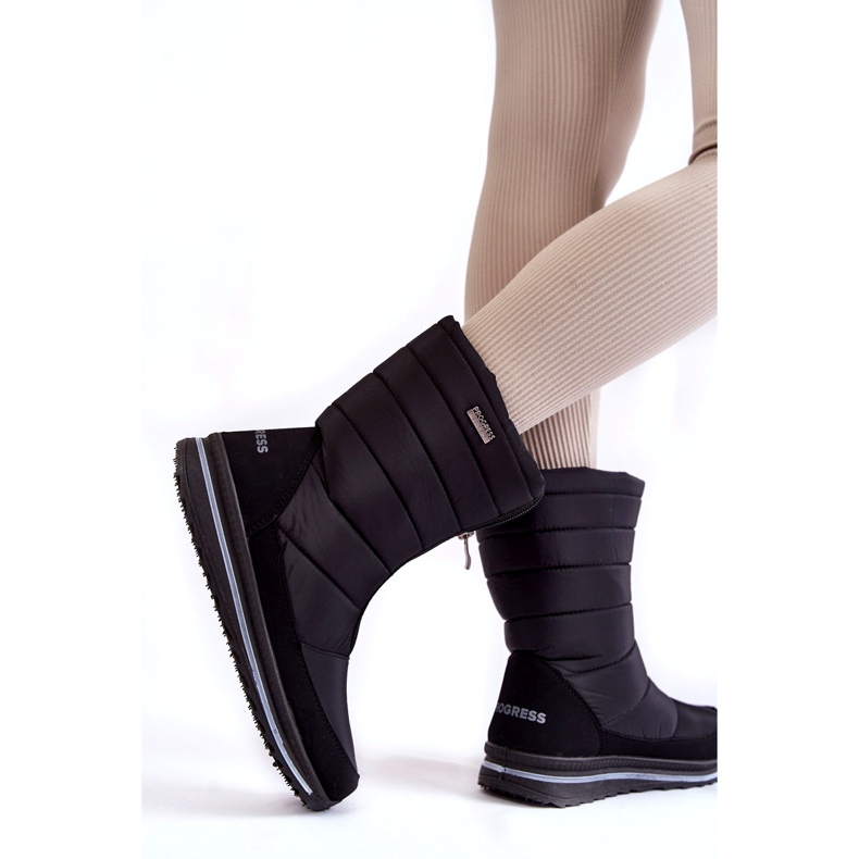 Cizme de zăpadă ușoare, izolate, pentru damă, Progress PROGJ-22-129 Negru 2