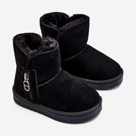 Cizme De Zapada Calde Slip-on Copii Negre Catellie negru 1