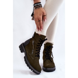 Ghete termoizolante din piele intoarsa Laura Messi 2508 Verde 1 Ghete termoizolante din piele intoarsa Laura Messi 2508 Verde 1