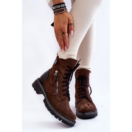 Ghete Izolate din piele intoarsa Laura Messi 2508 Maro 1