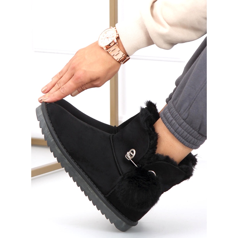 Cizme de zăpadă Emusy Black de damă negru 3