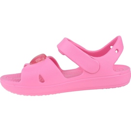 Sandală Crocs Classic Cross-Strap K 206245-669 negru roz 1