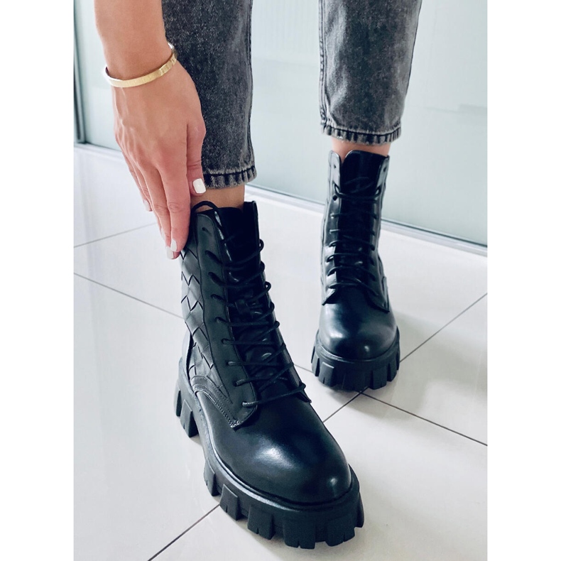 BM Lucrători cu șireturi Alfre Black negru 2