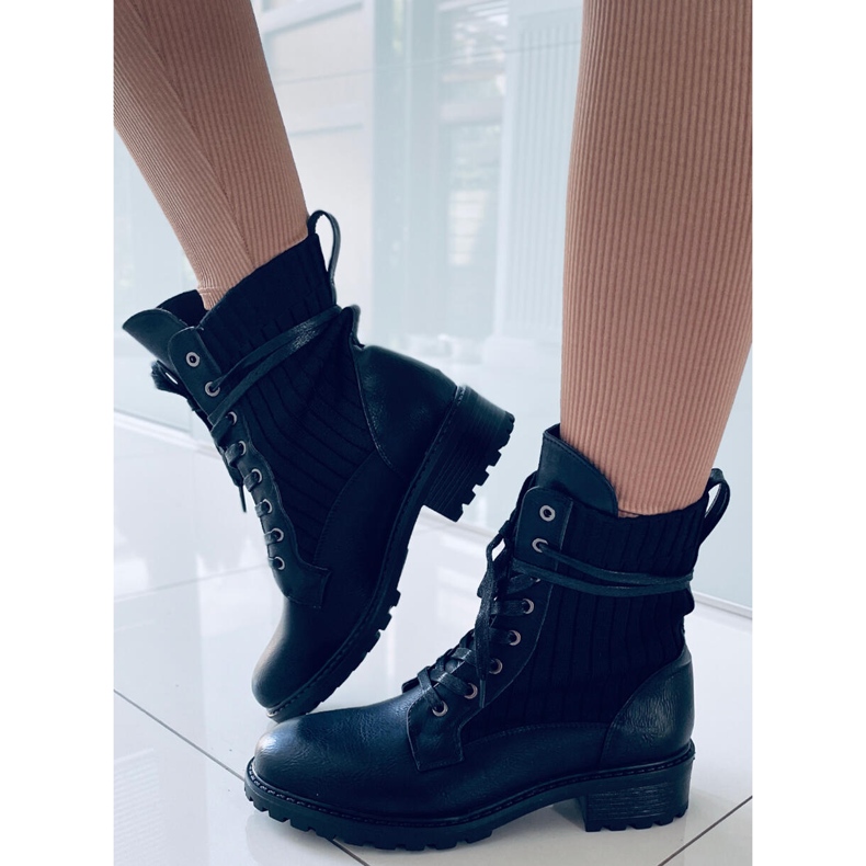 BM Cizme cu partea superioară flexibilă Torvi Black negru 1