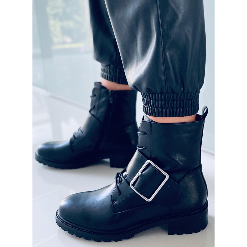 BM Cizme cu șireturi Billy Black negru 2 BM Cizme cu șireturi Billy Black negru 2