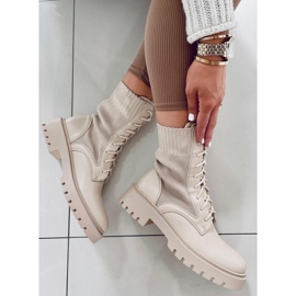 BM Cizme cu partea superioara elastica Cass Beige bej 4