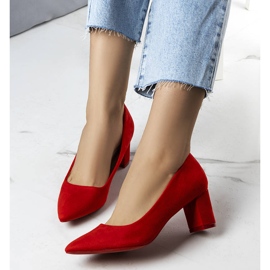 BM Pompe roșii cu toc Demiki roșu 1