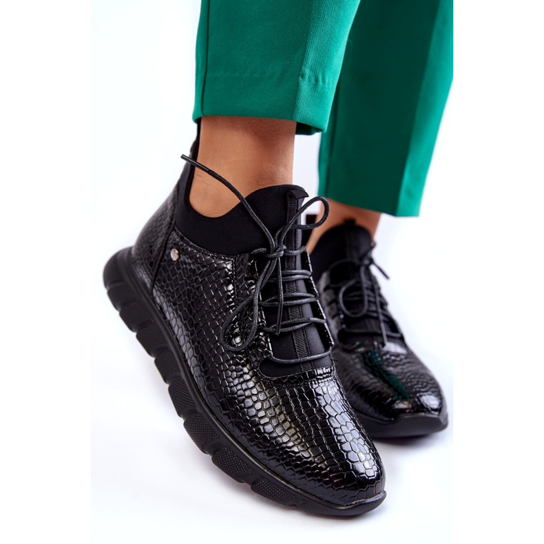 Vinceza Pantofi slip-on de damă negri Soroco negru 2