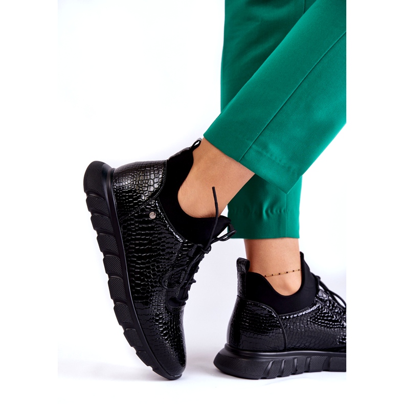 Vinceza Pantofi slip-on de damă negri Soroco negru 4