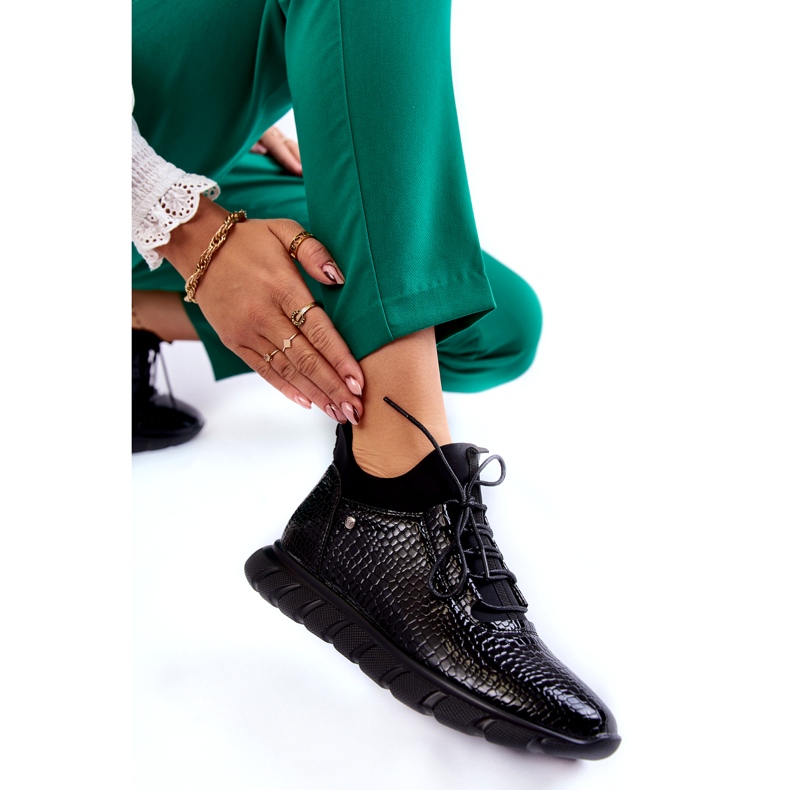 Vinceza Pantofi slip-on de damă negri Soroco negru 5