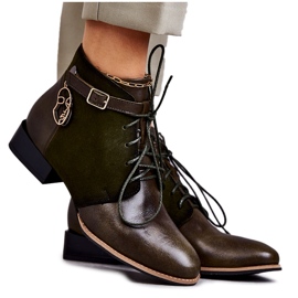 Cizme din piele de damă Maciejka 5743A-09 verde 2