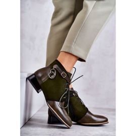 Cizme din piele de damă Maciejka 5743A-09 verde 1