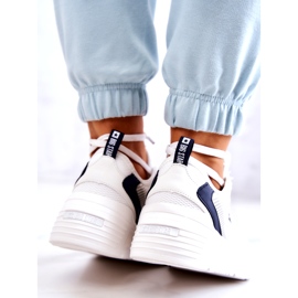 Adidași la modă Pantofi sport Big Star JJ274596 Alb albastru marin 3