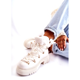 PS1 Cizme calde din piele ecologică Trappers White Arisa alb 5 PS1 Cizme calde din piele ecologică Trappers White Arisa alb 5