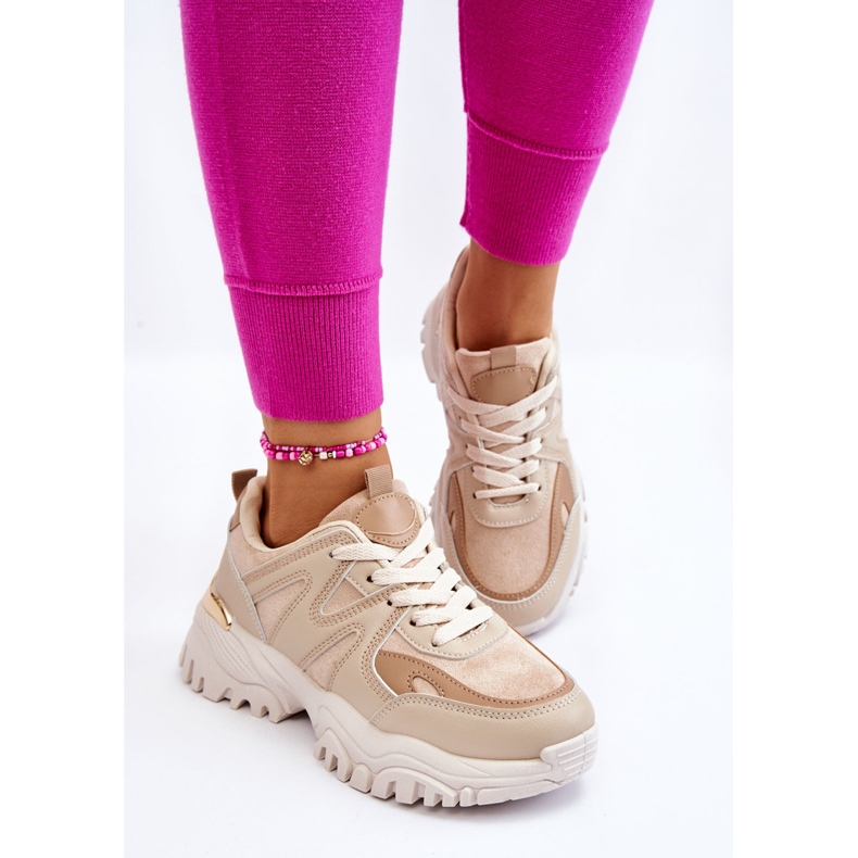 PG1 Pantofi sport clasici pe platformă Bowie bej 2