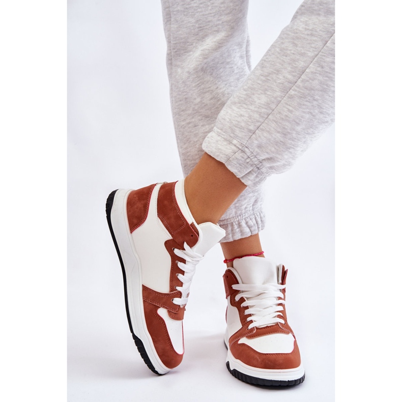 BM Înalți Pantofi Sport Femei Pantofi Alb Camel Rumor maro 2