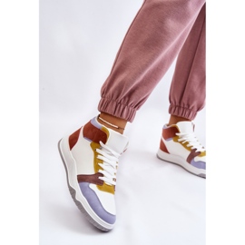 BM Înalți Pantofi Sport Femei Pantofi Multicolori Zvonuri alb violet 2