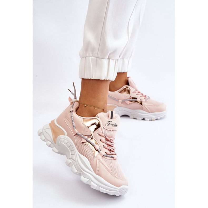 PA1 Pantofi Sport De Dama Siret Pe Platforma Roz Minea 1 PA1 Pantofi Sport De Dama Siret Pe Platforma Roz Minea 1