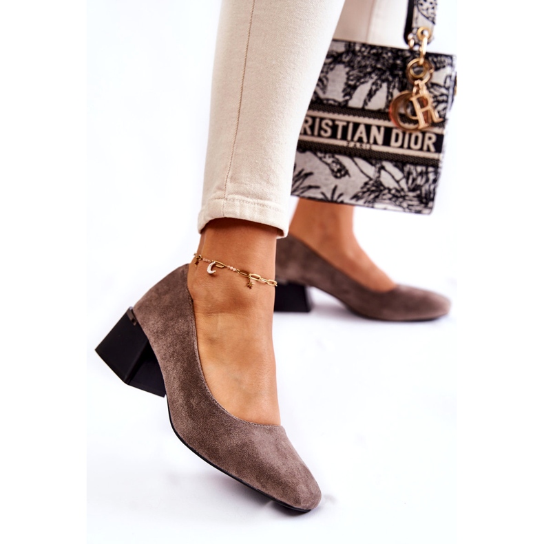 Pompe din piele intoarsa La.Fi 230034G-SU Gri 2