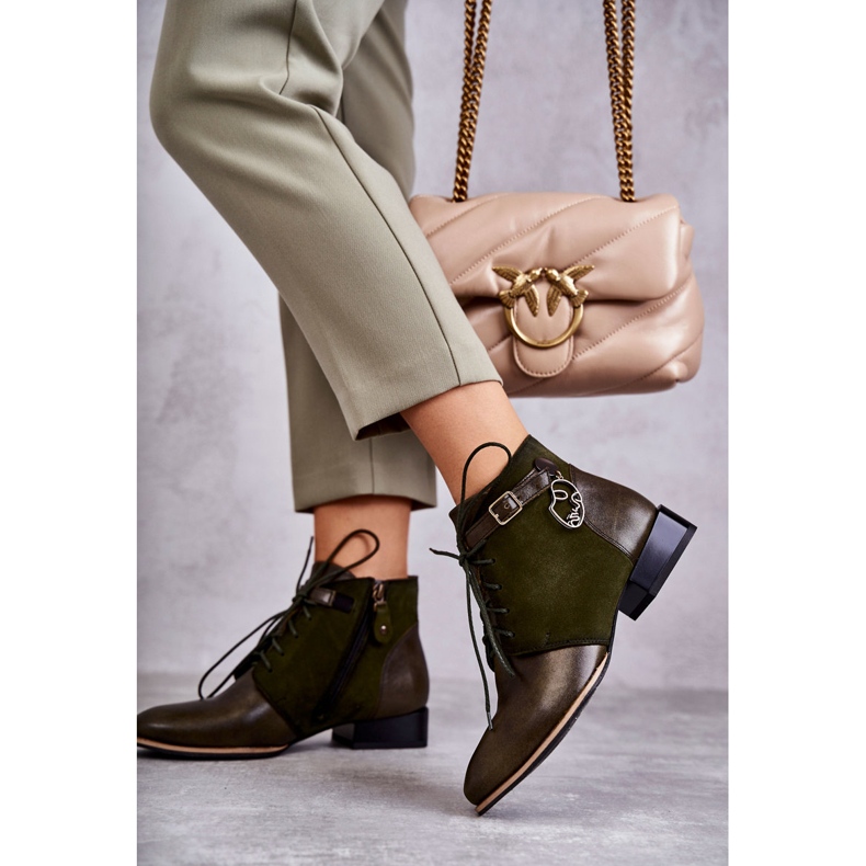 Cizme din piele de damă Maciejka 5743A-09 verde 1