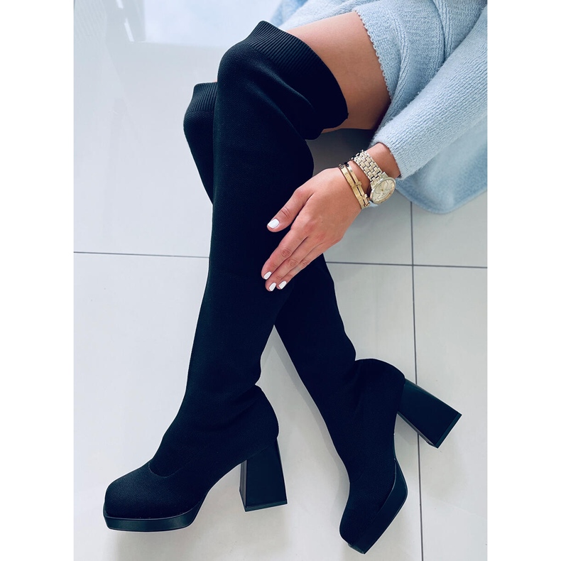 PA1 Cizme cu toc înalt de la Hilary Black negru 1