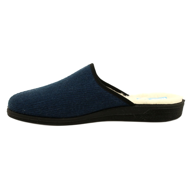 Papuci bărbați Befado izolați cu blană de oaie pu 000M325, bleumarin albastru 2