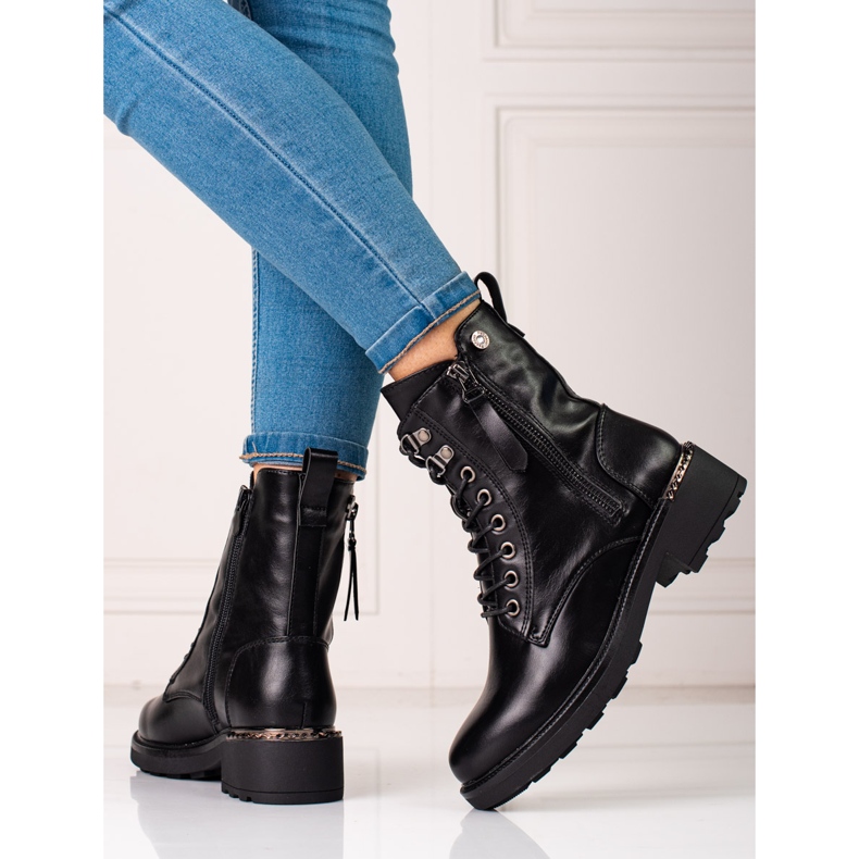 Genți de damă cu dantelă Shelovet negre negru 1