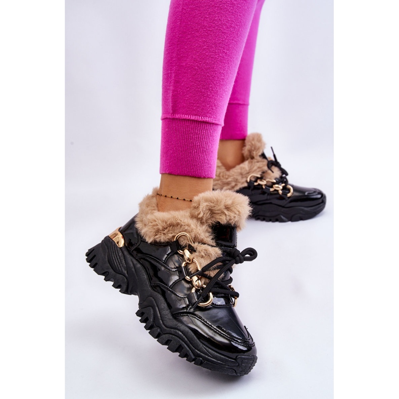 PM1 Pantofi sport izolați pentru damă cu șireturi Kerberos negri bej negru 2