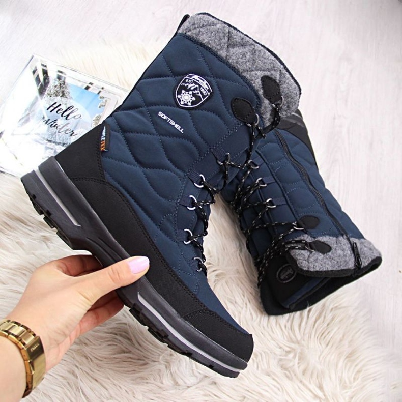 Cizme de zapada impermeabile American Club W AM516C albastru 1