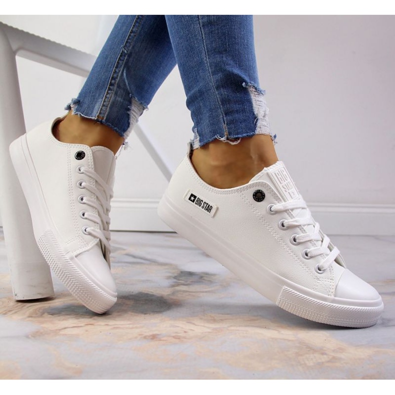 Pantofi Big Star W KK274010 alb 2