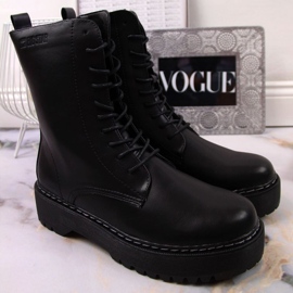 Cizme pe platforma Big Star W INT1738 negru 1