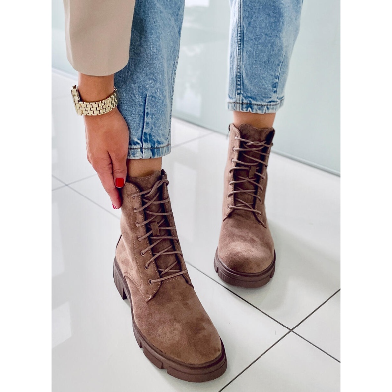 BM Lucrători cu șireturi Turner Khaki maro 2