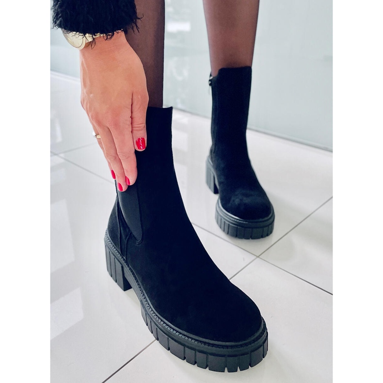 Cizme chelsea cu partea superioară înaltă Colbie Black negru 2