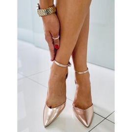 PA1 Tocuri dama metalice Christa Champagne de aur 2