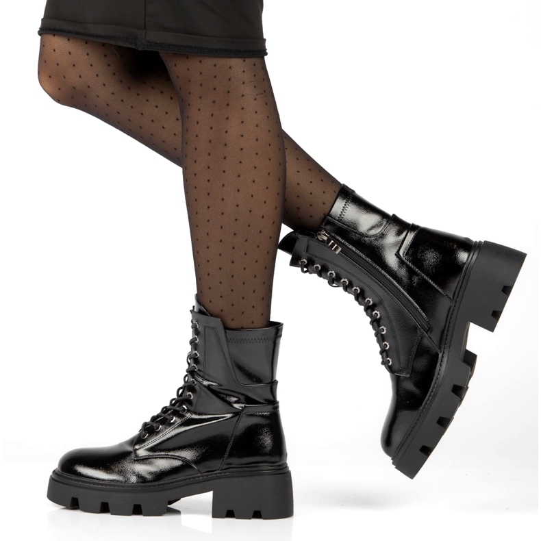 Cizme izolate strălucitoare pentru femei Filippo DBT4095 Negru 4