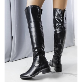 BM Cizme plate izolate negre din Onyx negru 1