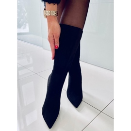 BM Cizme clasice din piele intoarsa cu toc inalt Marissa Black negru 2 BM Cizme clasice din piele intoarsa cu toc inalt Marissa Black negru 2